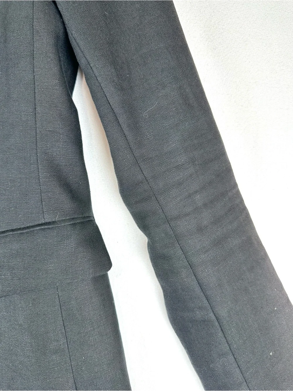 J Crew Linen Blazer Jacket Lined Office Career Minimalist